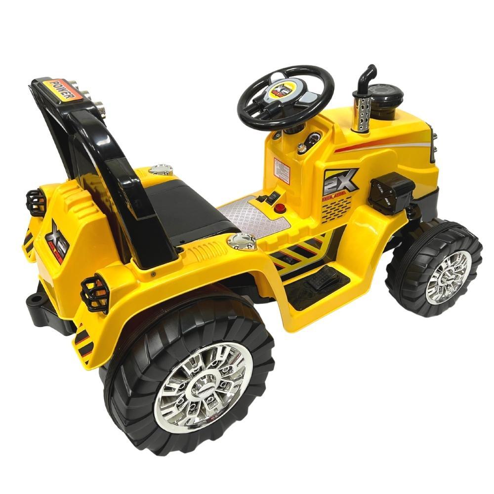 Kids 12V Electric Ride-on Tractor - Yellow - Aussie Baby