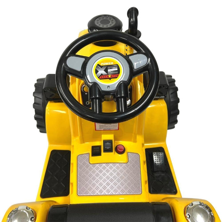 Kids 12V Electric Ride-on Tractor - Yellow - Aussie Baby