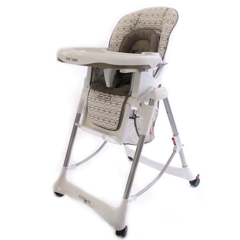 Love N Care Deluxe Techno High Chair - Brindle - Aussie Baby