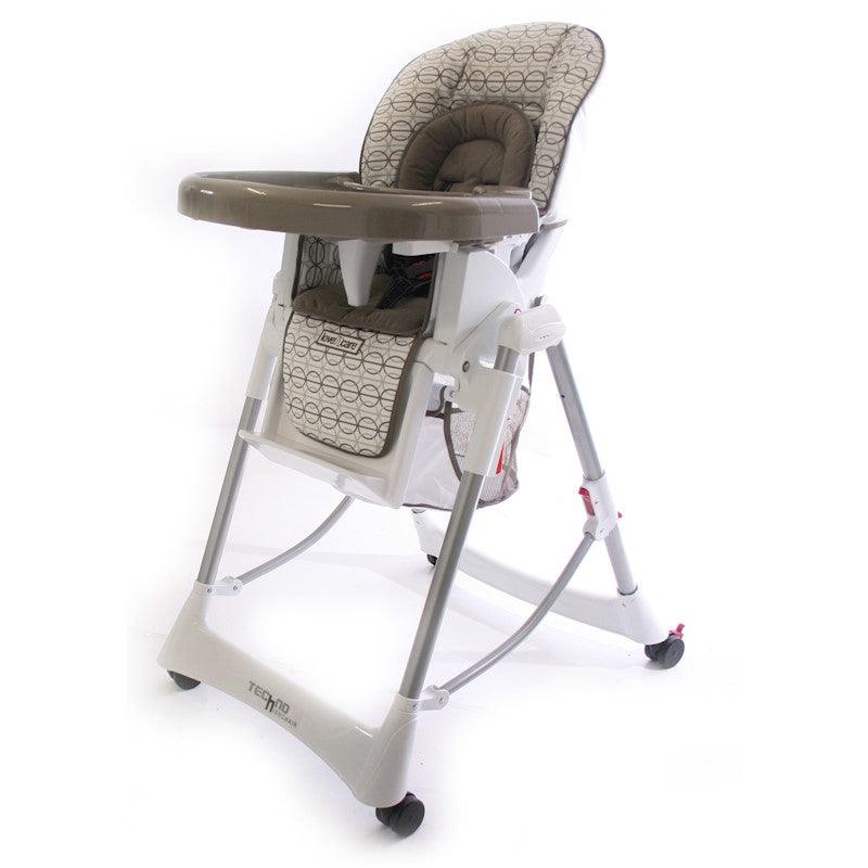 Love N Care Deluxe Techno High Chair - Brindle - Aussie Baby