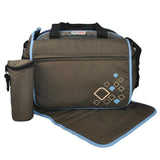 Out & About Carry All Travel Nappy Bag w/ Thermal Bottle Holder - Blue - Aussie Baby