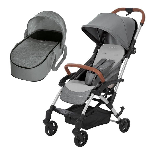 Maxi Cosi Laika Compact Stroller with Carry Cot Package - Nomad Grey - Aussie Baby