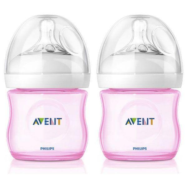Philips Avent Natural 125ml Feeding Bottle 2Pack Pink - Aussie Baby