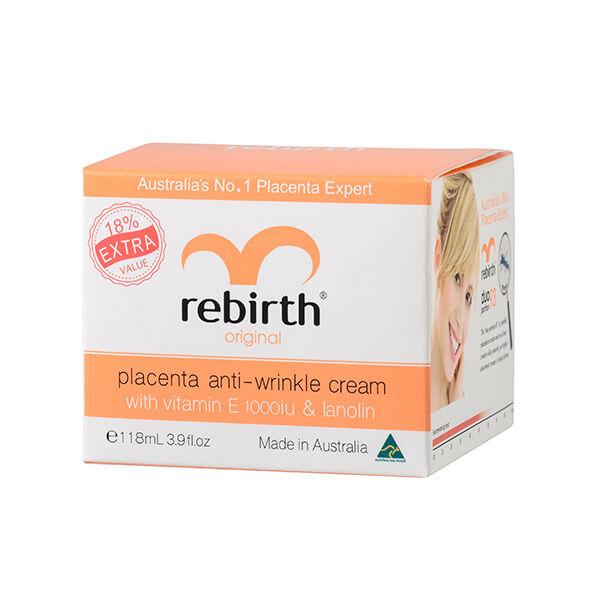 Rebirth Placenta Anti-Wrinkle Cream with Vitamin E & Lanolin 118ml - Aussie Baby
