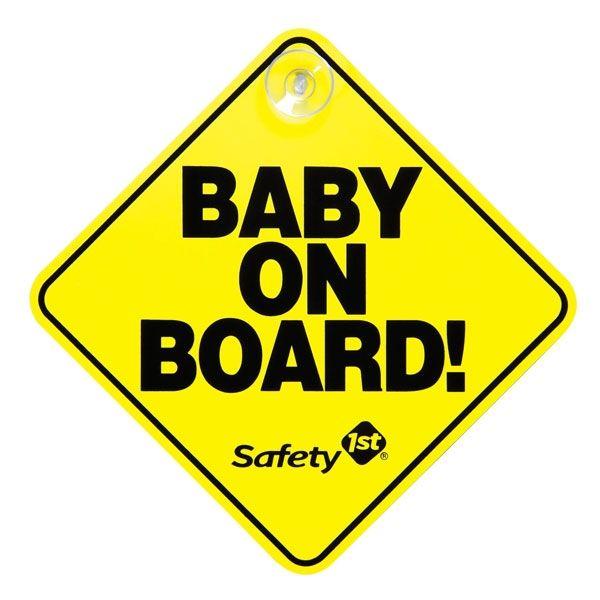Safety 1st Baby On Board Sign - Yellow - Aussie Baby