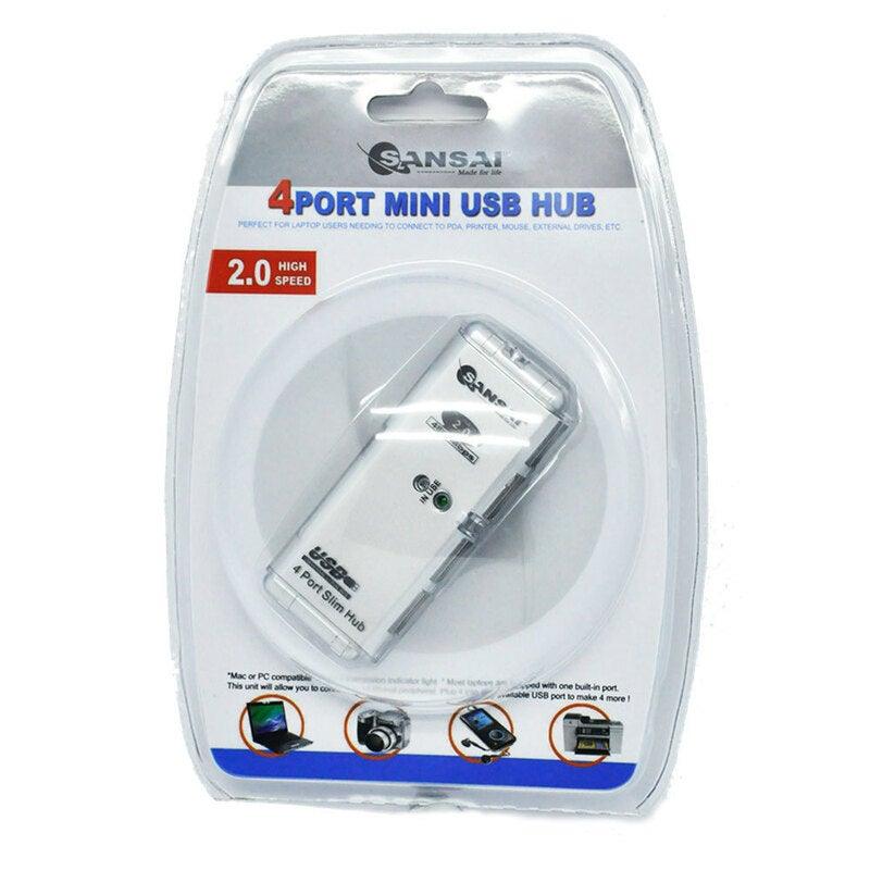 Sansai High Speed 4 Port USB 2.0 Hub Splitter Charger for Mac/PC/Laptop/Desktop - Aussie Baby