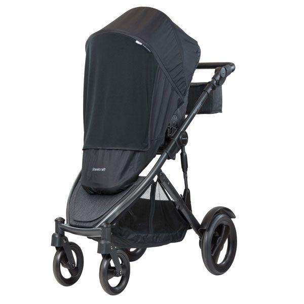 Steelcraft Strider Compact Deluxe Edition Textured Collection Stroller - Granite - Aussie Baby