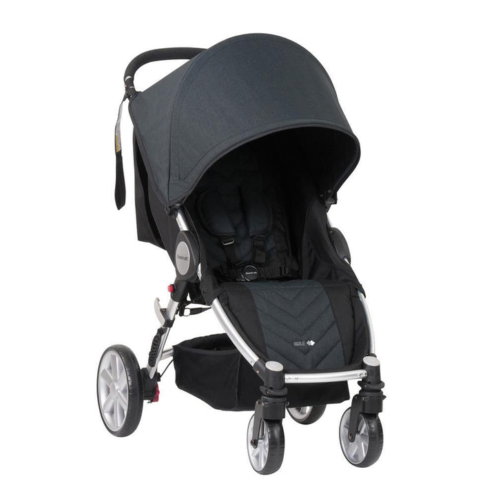 Steelcraft Agile 4™ Travel System Stroller - Black Linen - Aussie Baby