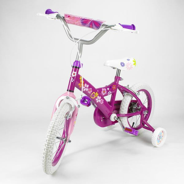 14 inch 34cm Girl Deluxe Bicycle Pink Bike with Training Wheels - Aussie Baby